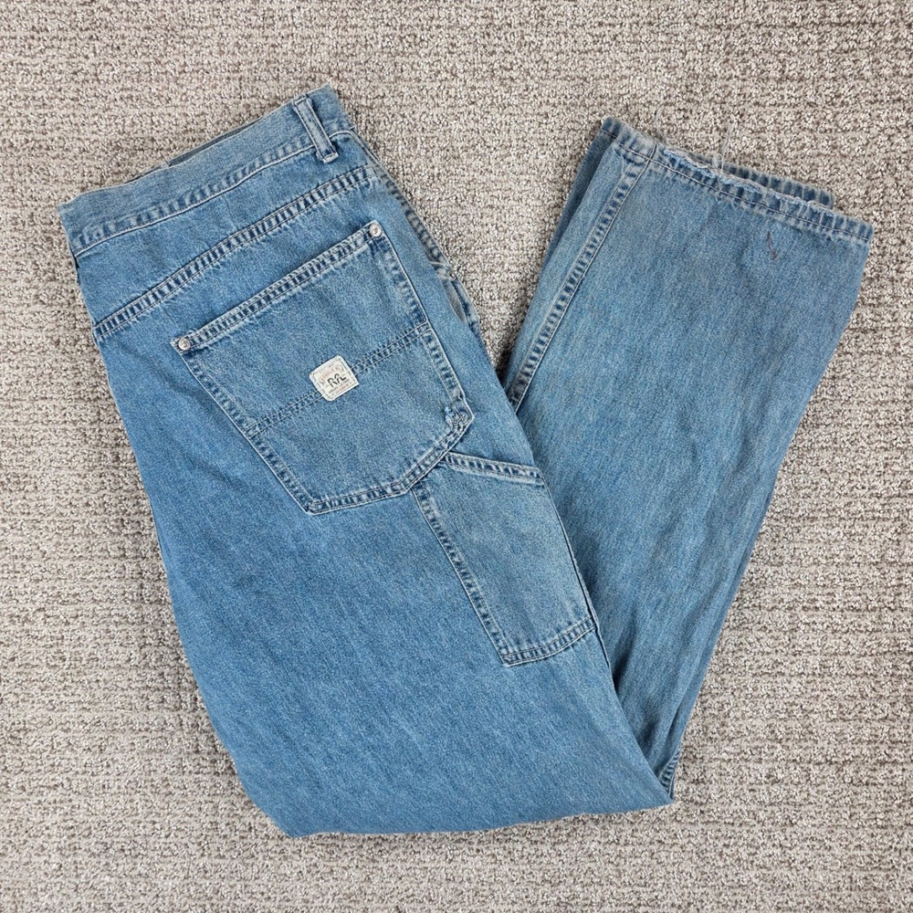RRL Double RL Ralph Lauren Mens Carpenter Jeans Button Fly Distressed 40x34